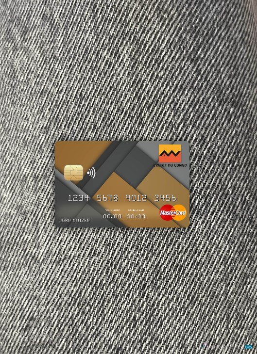 Download Congo Credit bank mastercard photolook front Photoshop template